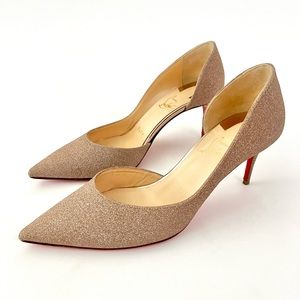 CHRISTIAN LOUBOUTIN | Iriza 70 Glitter Gold Mini Specchio  Courtisane EU 36 US 6